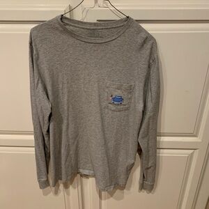 Gray Long Sleeve Men's Shirt Vineyard vines small